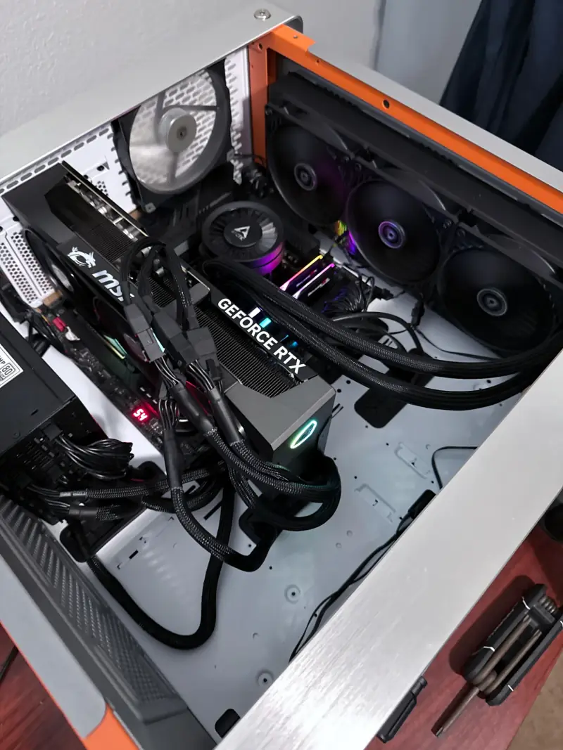 Cooling and cabling inside my PC.