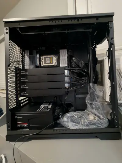 My four-GPU AMD Radeon build.