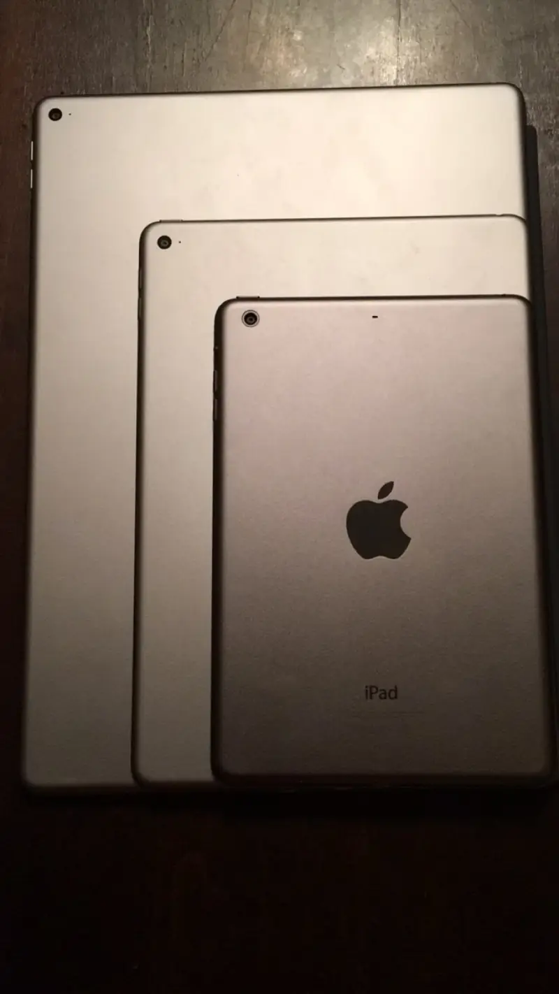 iPad Pro and iPad side by side.