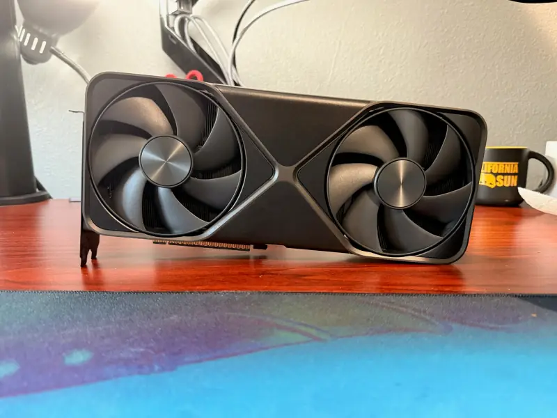 GeForce RTX Founders Edition on the desk.