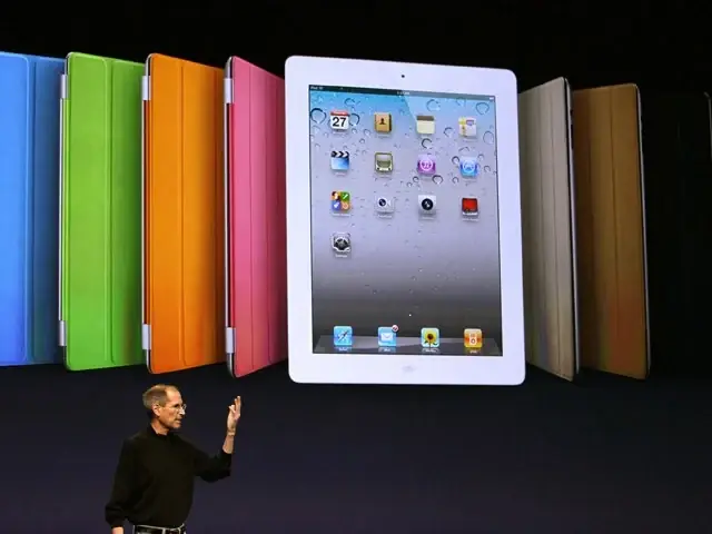 Steve Jobs presenting the iPad 2.