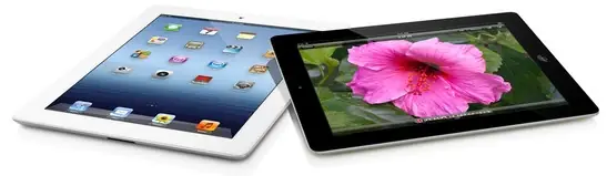 The new iPad in white and black.