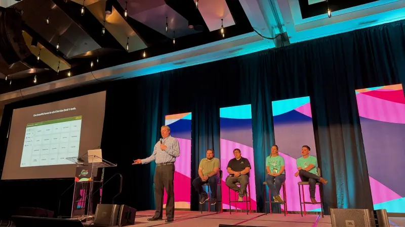 Onstage at FLOW Community Live.