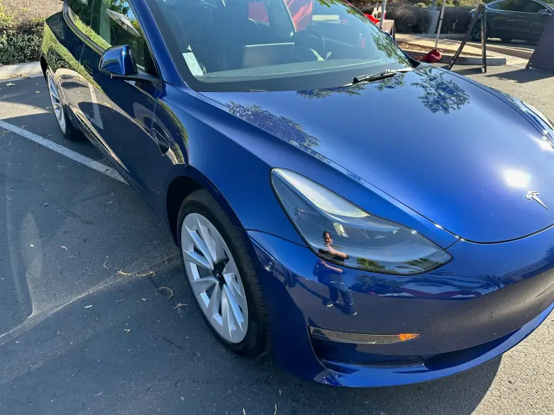 Blue Tesla.