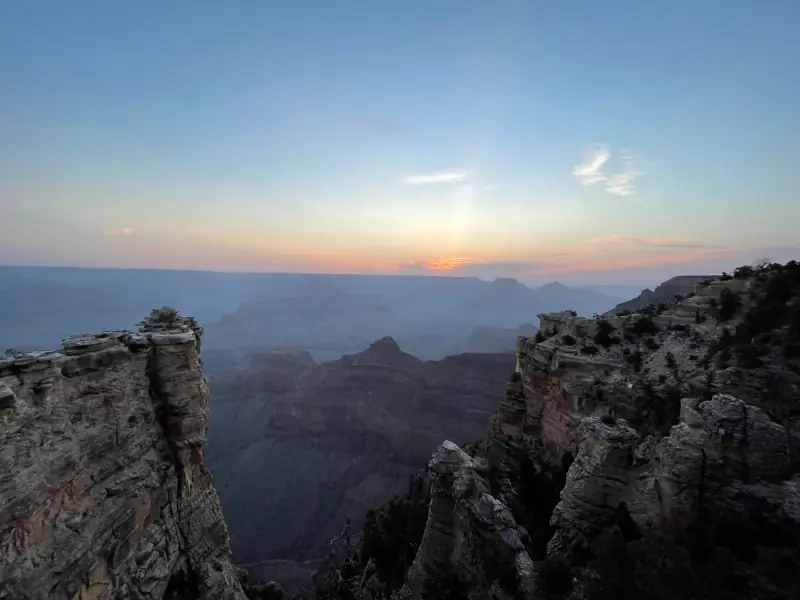 Early light over the canyon.