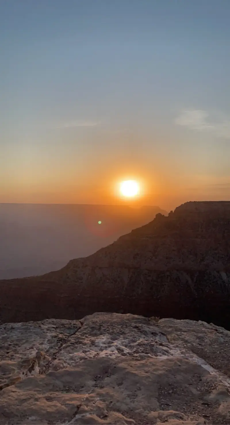 Sunrise over the canyon.