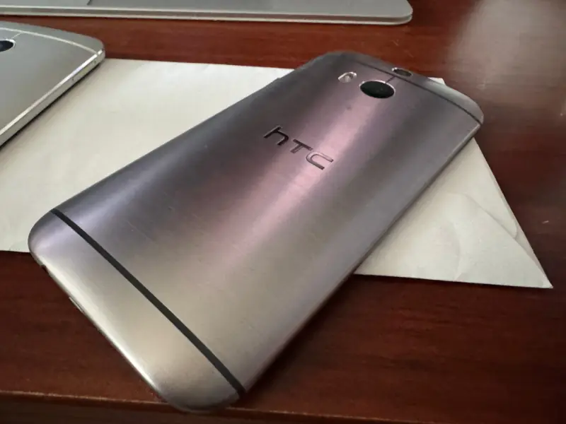 HTC One M8 in brushed metal.
