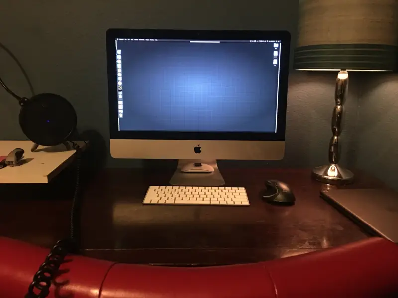 The family iMac at my desk.