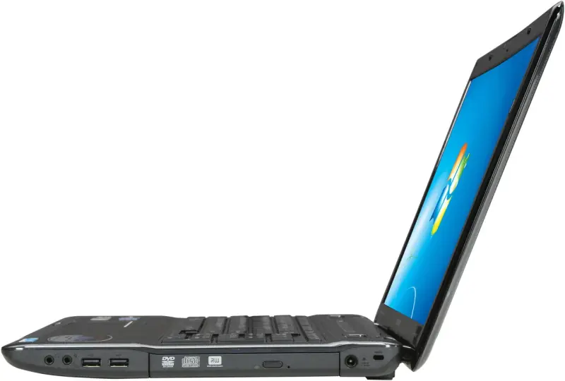 Toshiba Satellite, side view.